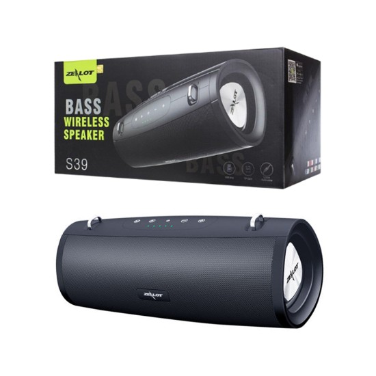 Coluna de Som Multifuncional Sem Fio Zealot S39 3600mAh 7,4V Preto